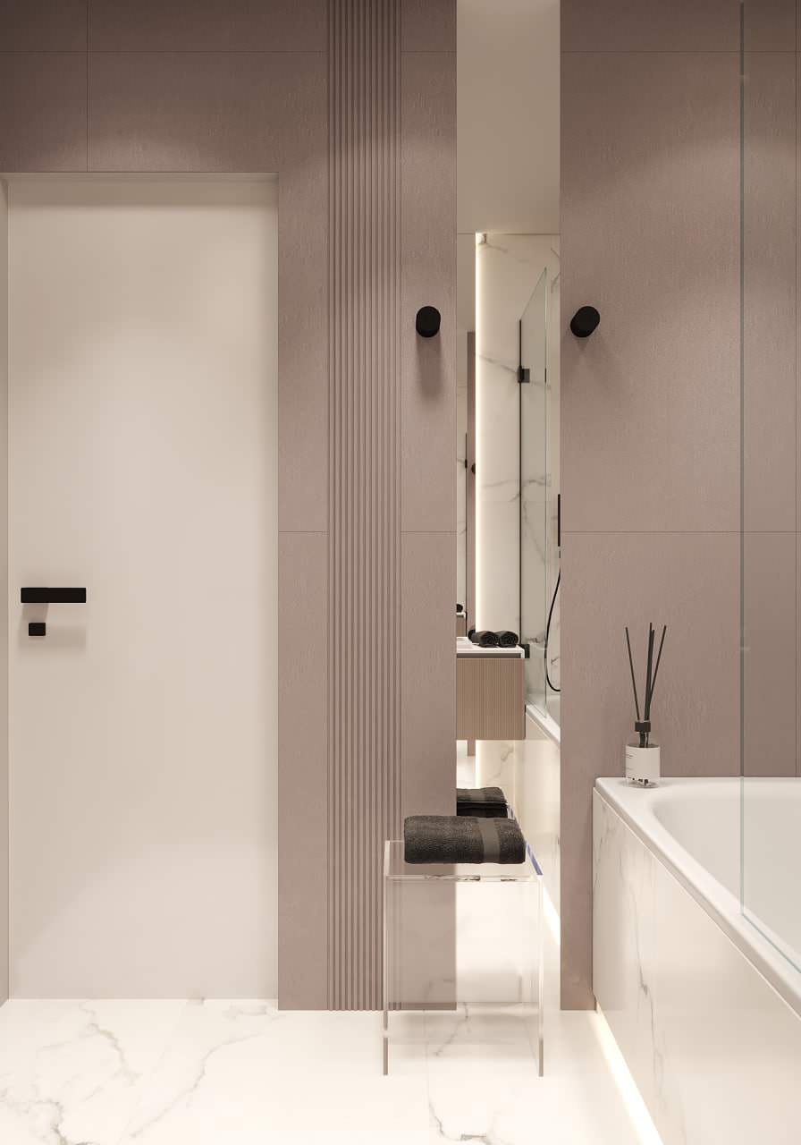 Санузел в терхкомнатной квартире в Москве, м. Войковская