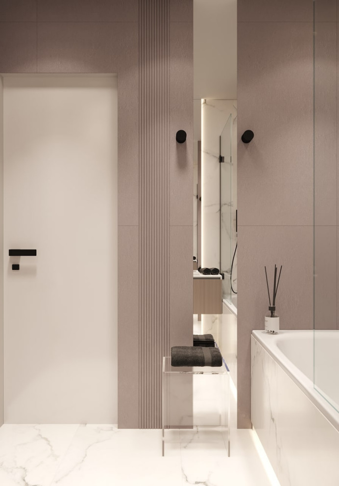 Санузел в терхкомнатной квартире в Москве, м. Войковская