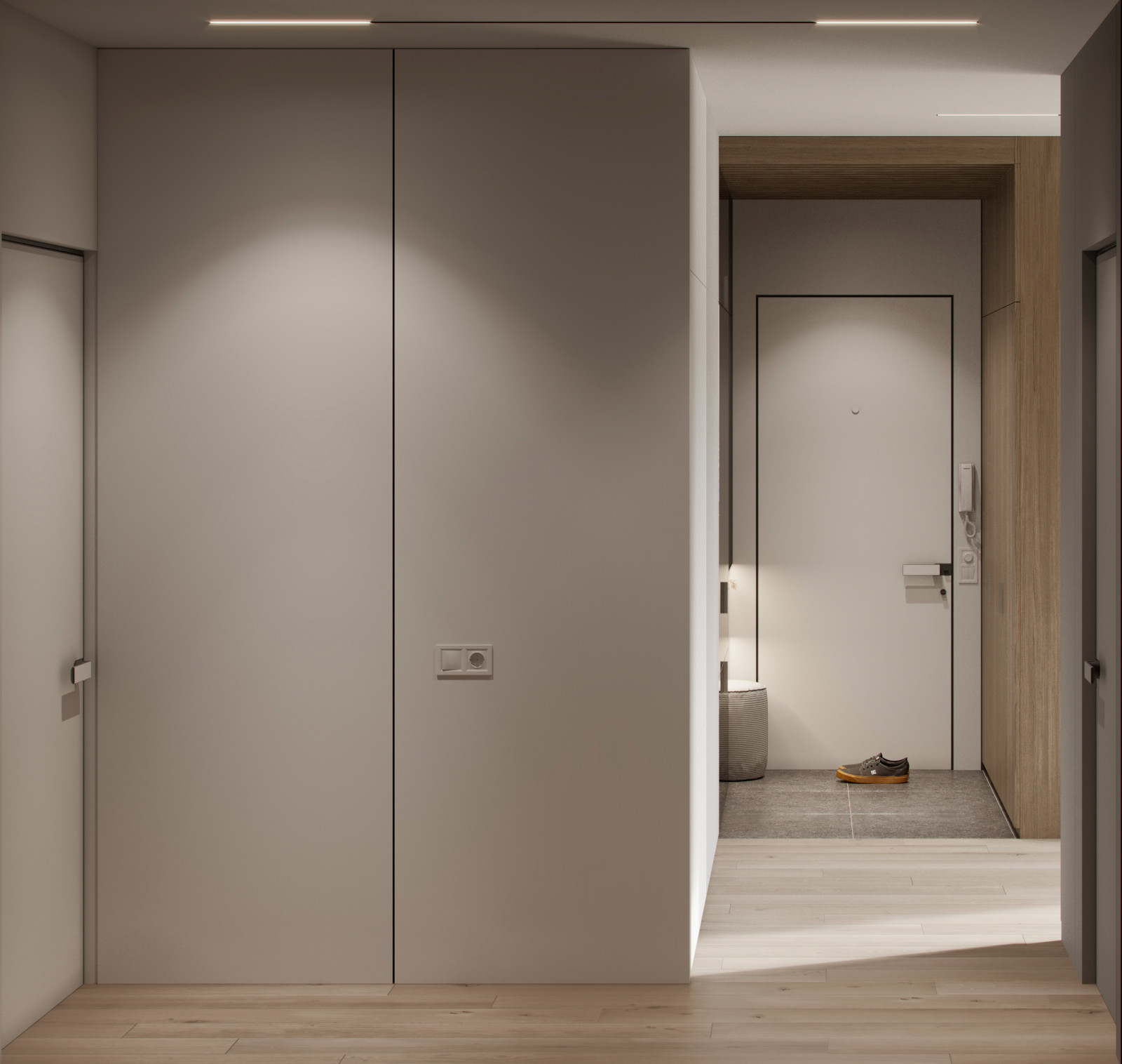 Apartamento moderno con cocina pequeña