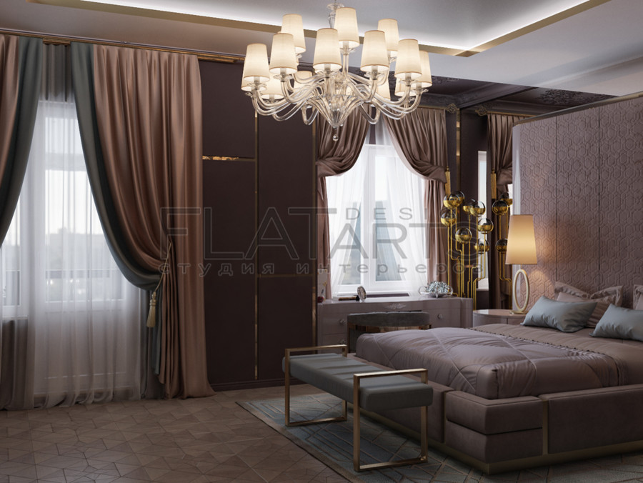 Арт-деко. Дизайн 4-ной квартиры 188кв.м