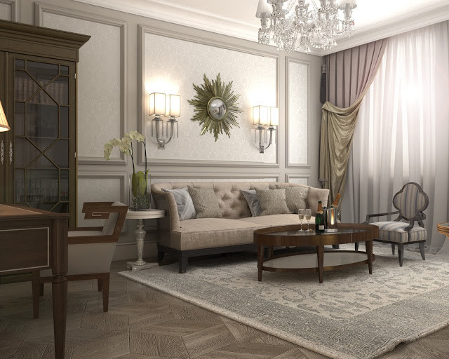 Interior design of Lux apartments of the Bariatinsky Palace