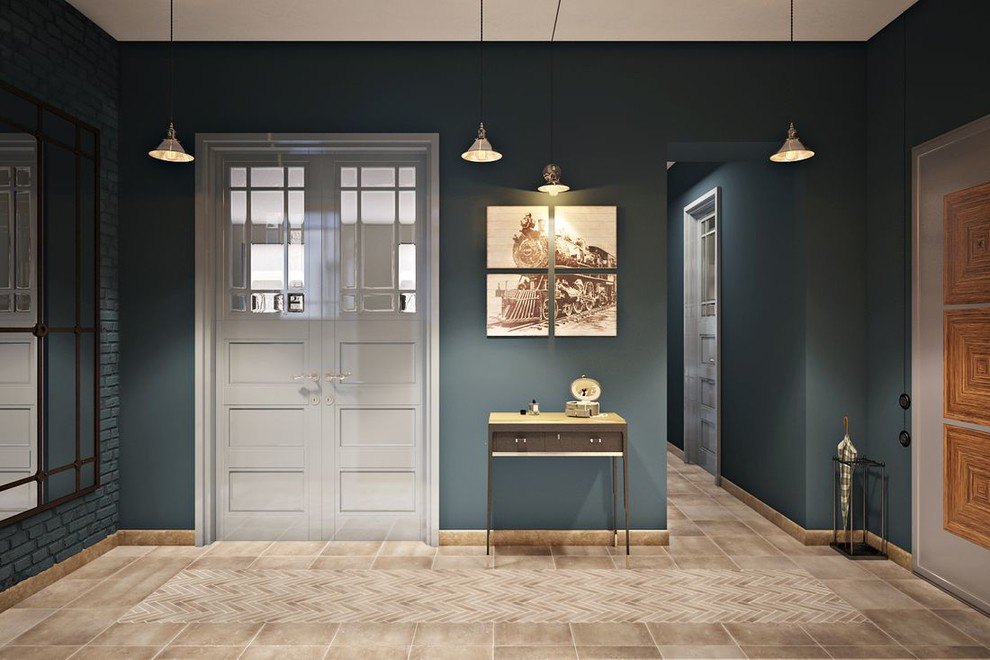 Двухстворчатая распашная, выполненная по индивидуальным эскизам, дверь.