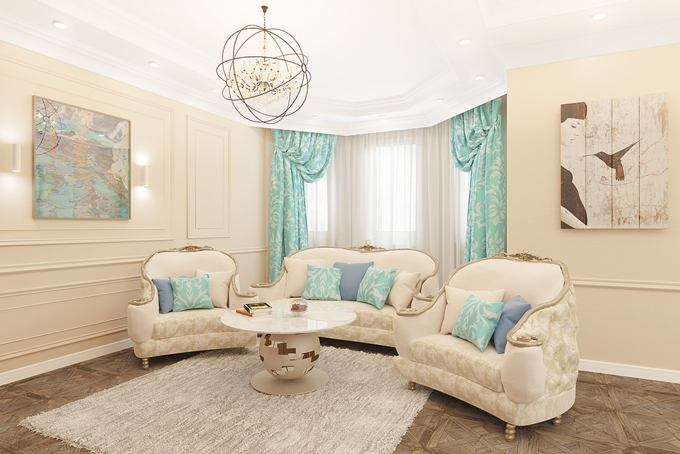 Дом. Гостиная бирюза