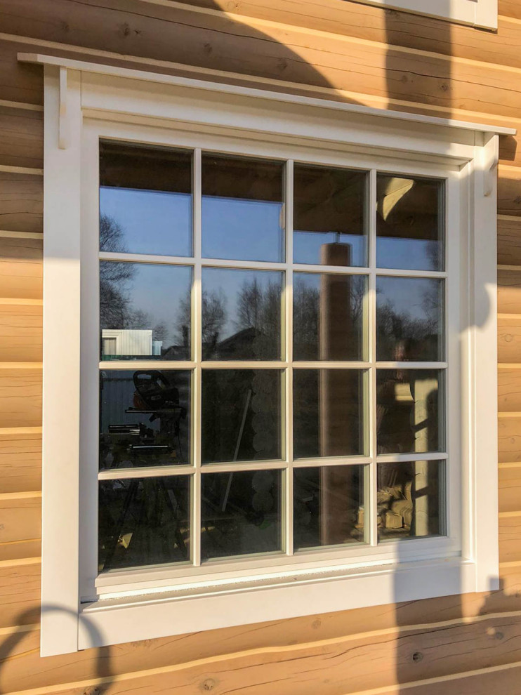 Остекление бревенчатого дома в Чехове