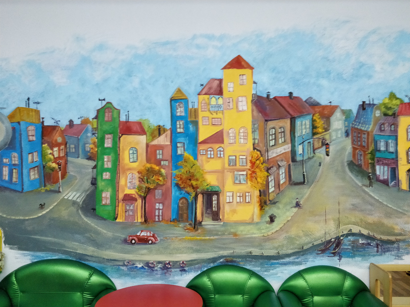 Роспись стены в детском саду