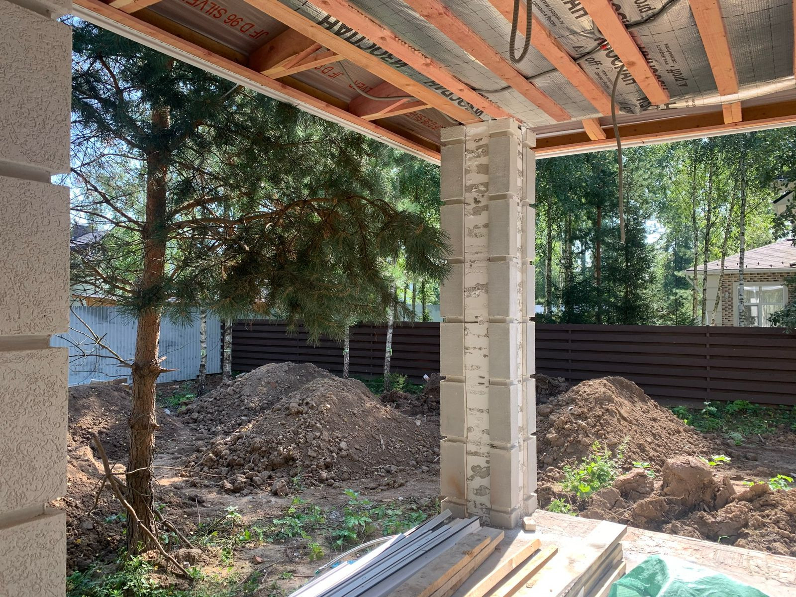 Ход стройки. Усадьба Шарапово. Дом.