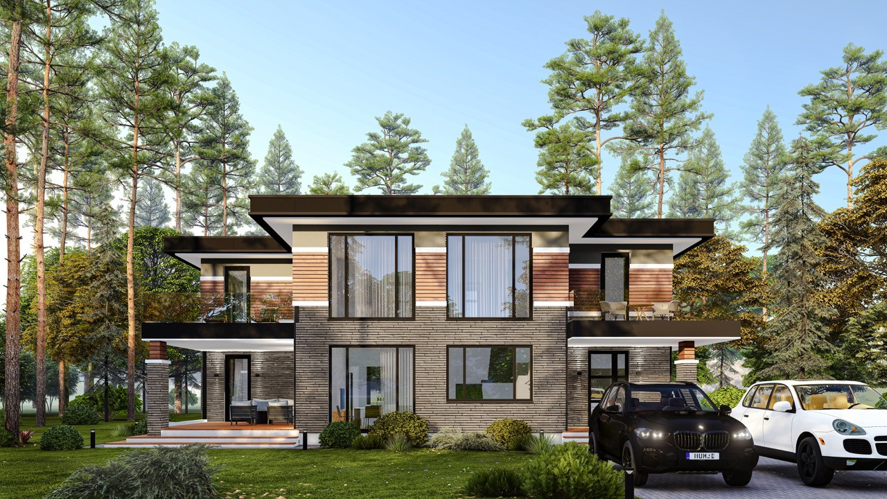 Дом в стиле Райт