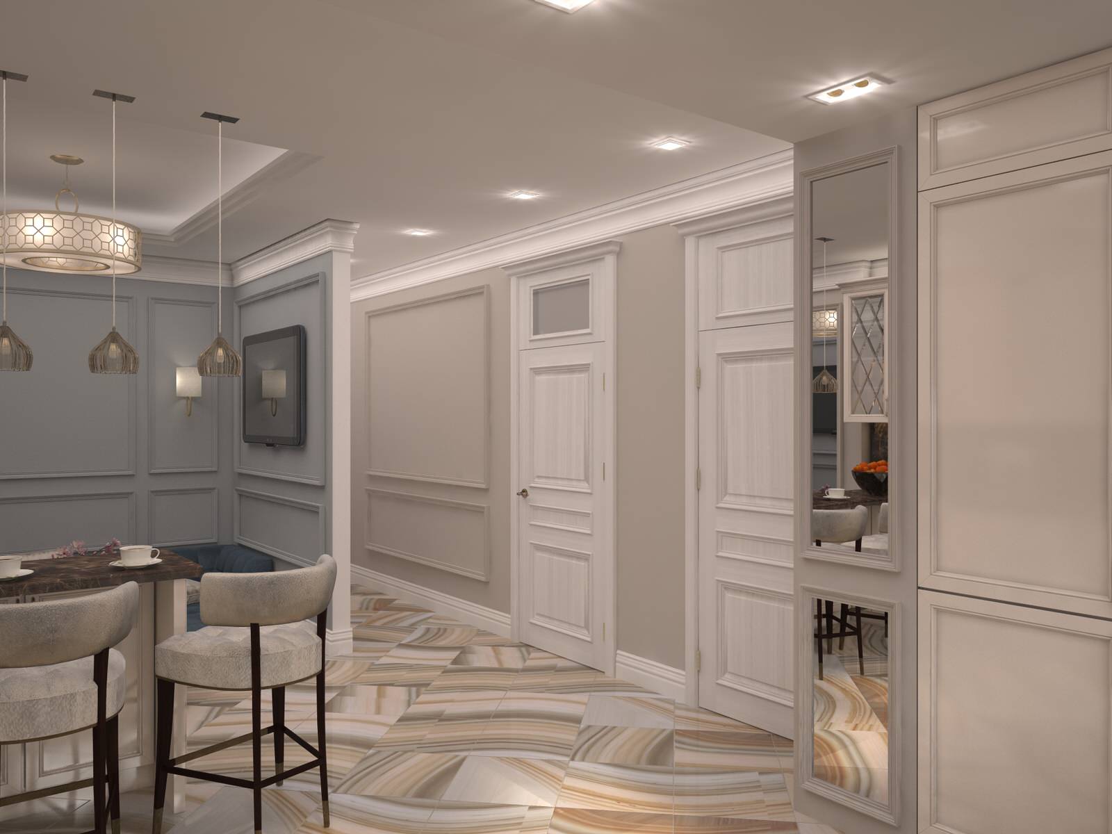 Дизайн-проект квартиры с элементами классики и востока