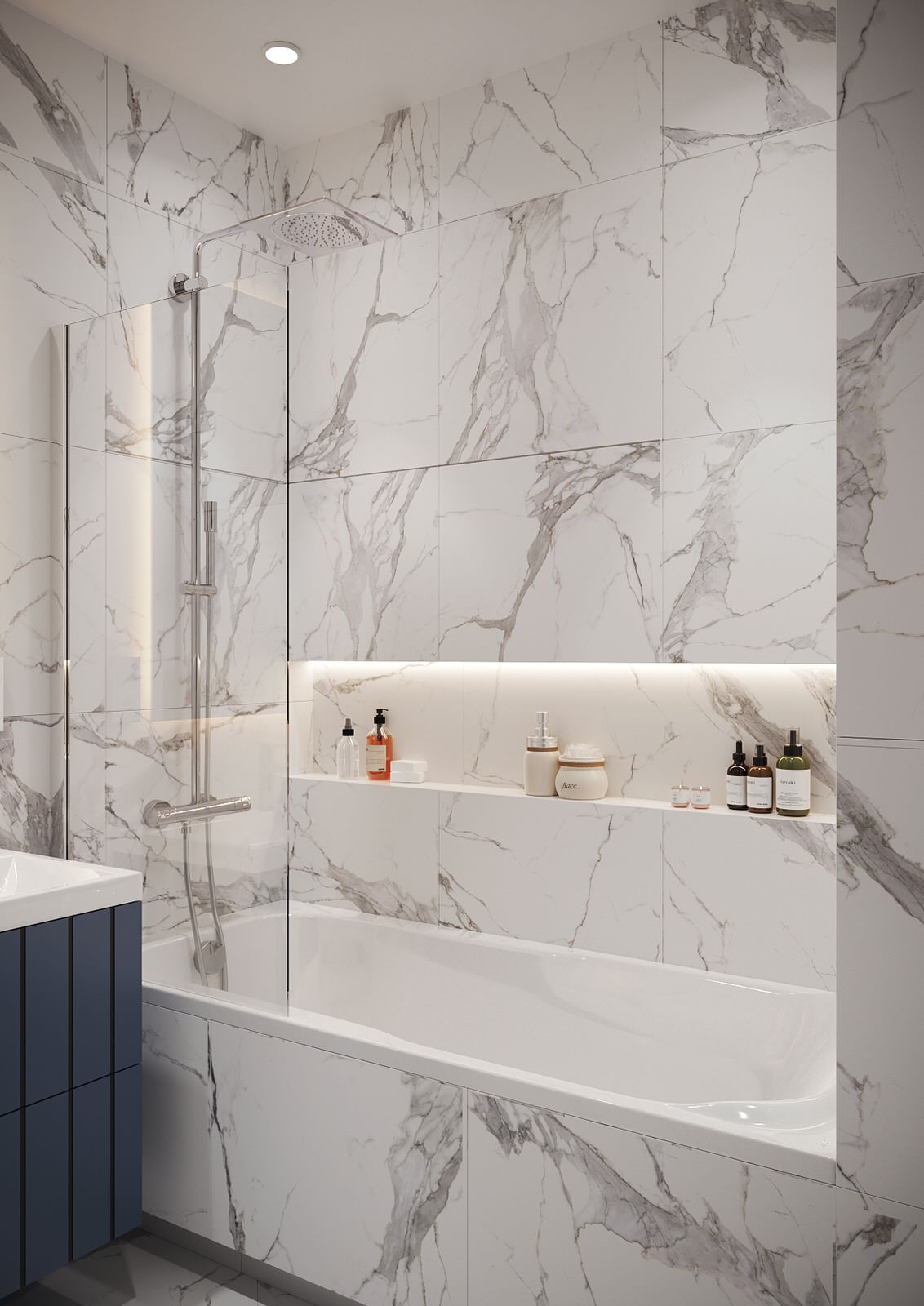 Interior design of an apartment with a beauty salon