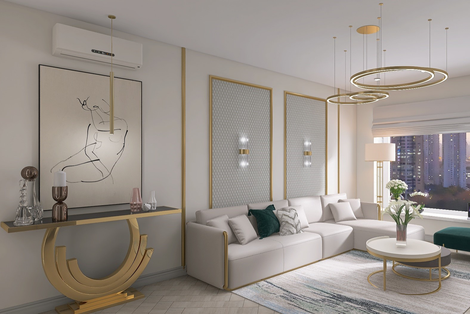 Гостиная арт-деко