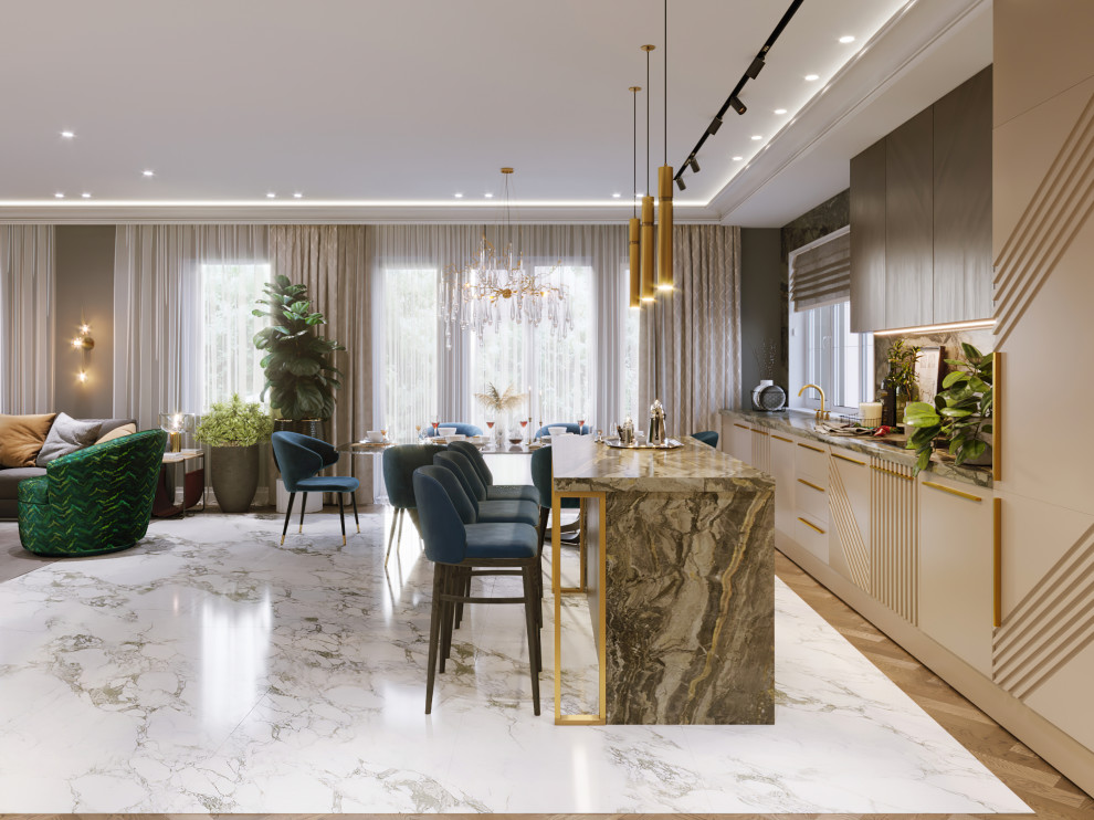 Интерьер загородного дома 280 кв.м КП Вешки