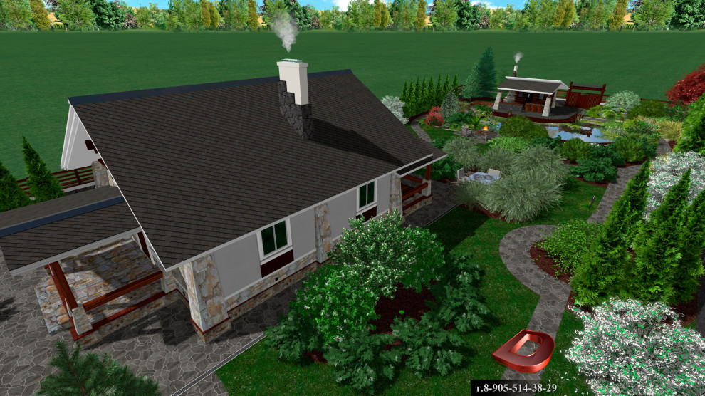 Проект ландшафтного дизайна участка 20 соток,