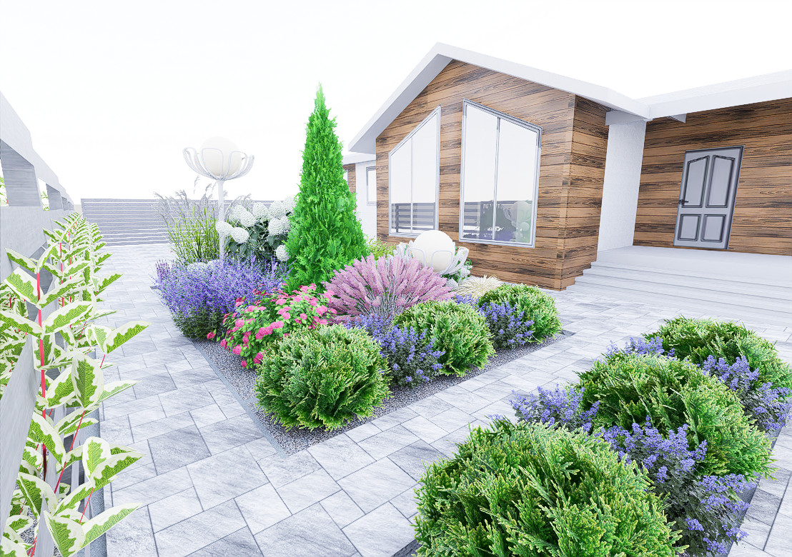 Дизайн участка 6 соток в современном стиле