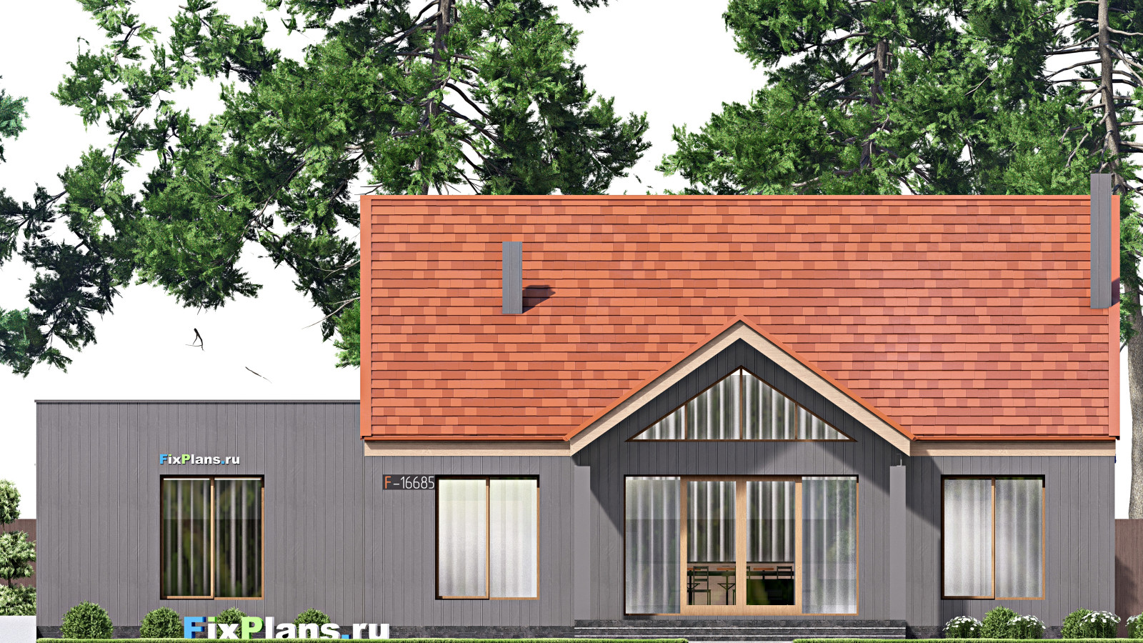 Проект одноэтажного дома 18х21м S246м2 F-16685