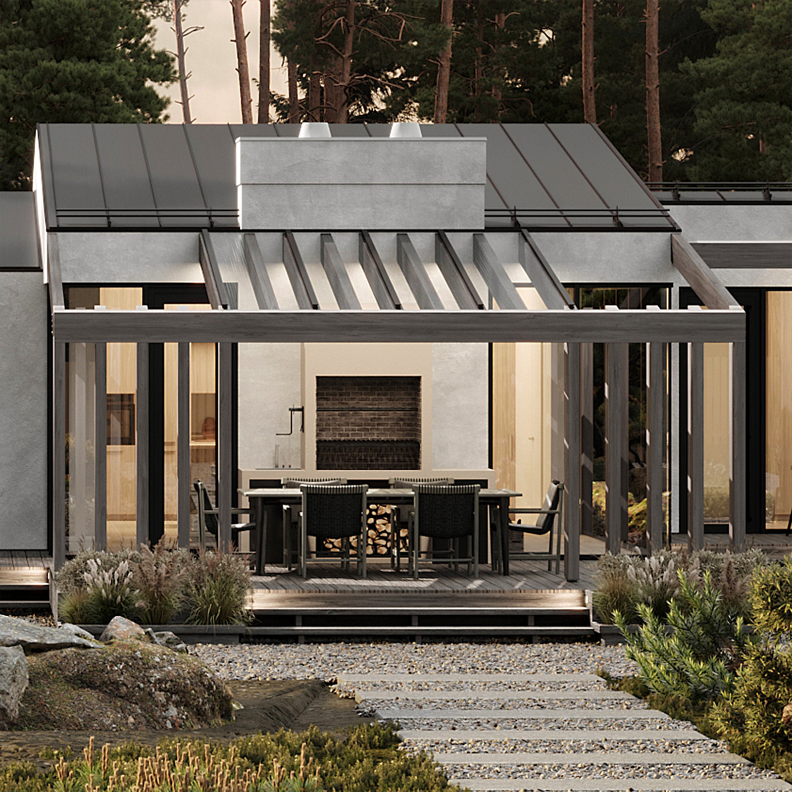 Проект одноэтажного дома в Репино