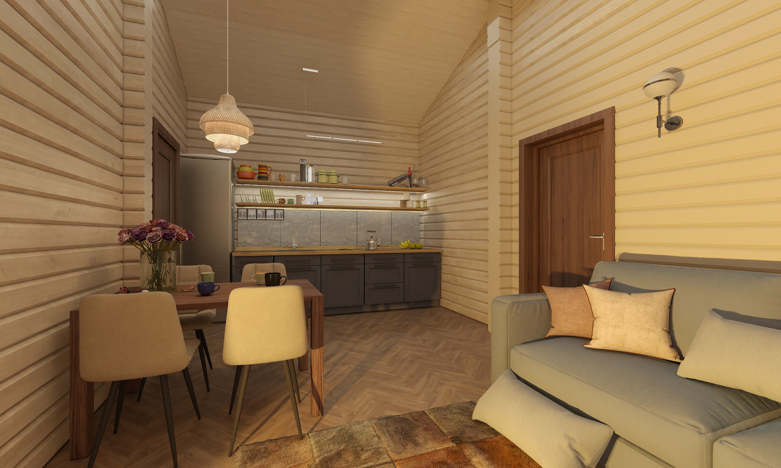 Баня из  клееного бруса в пос. Заповедник