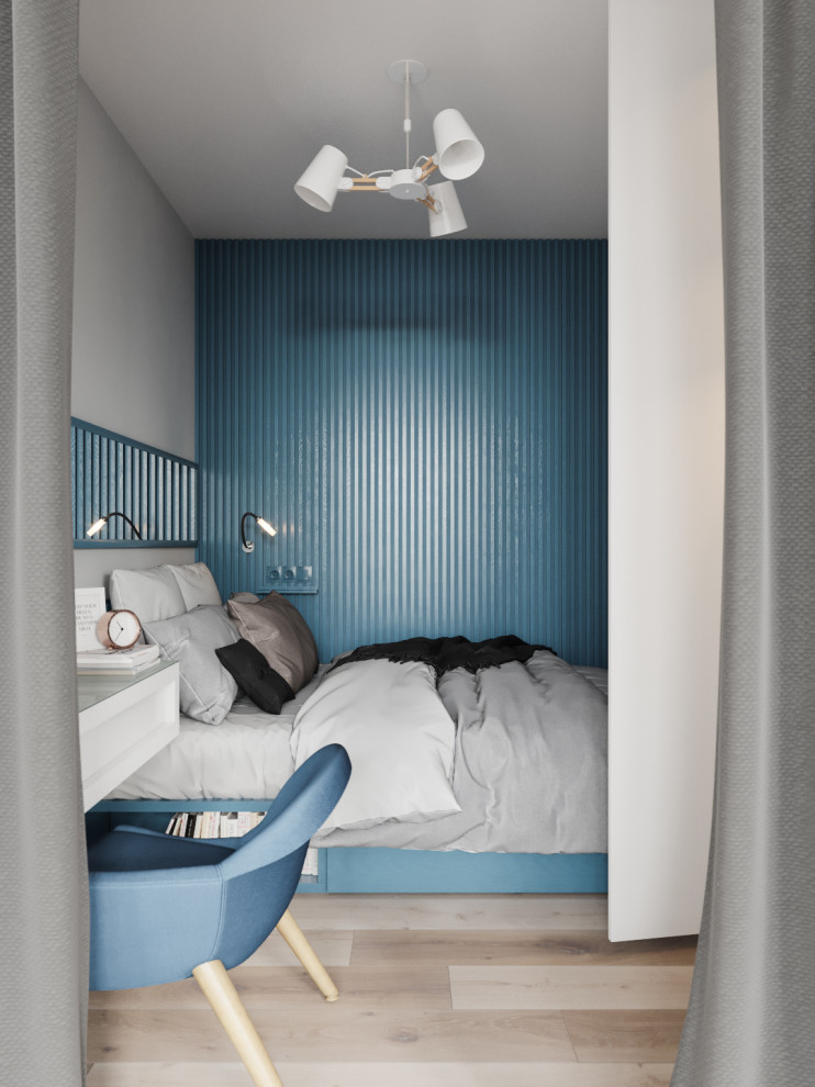 Квартира для Молодой пары.Синее настроение.