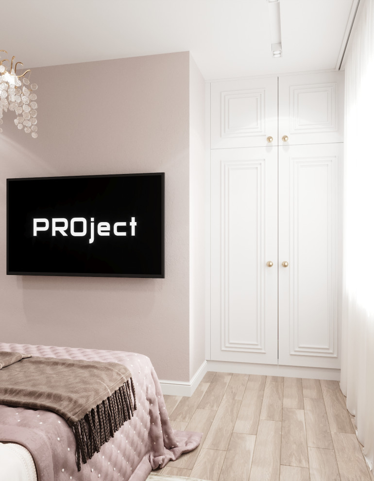 "Пудровые оттенки". Квартира 97 кв.м, ЖК "Левобережный"