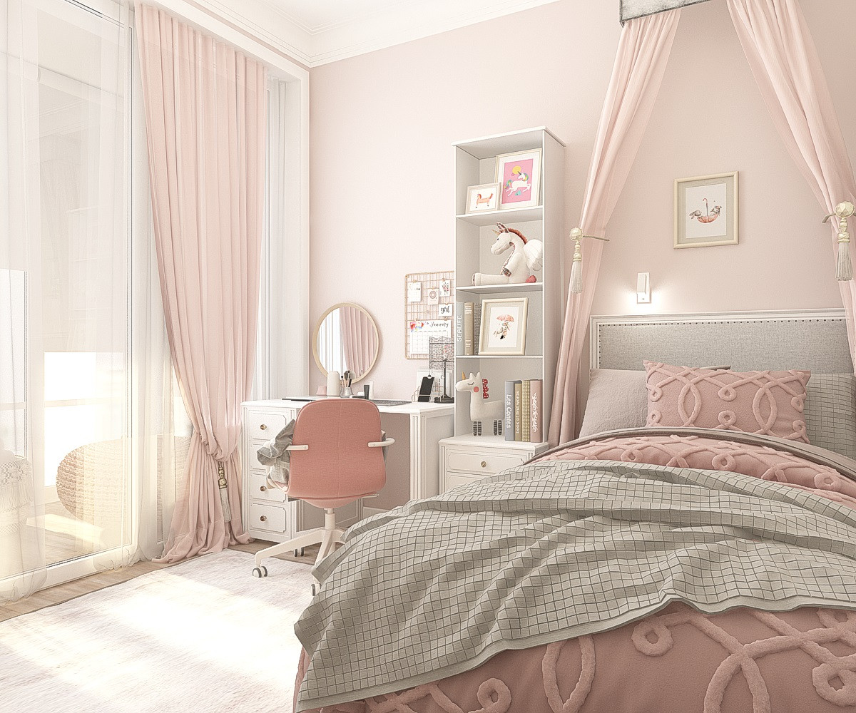 Дизайн-проект спальни для девочки