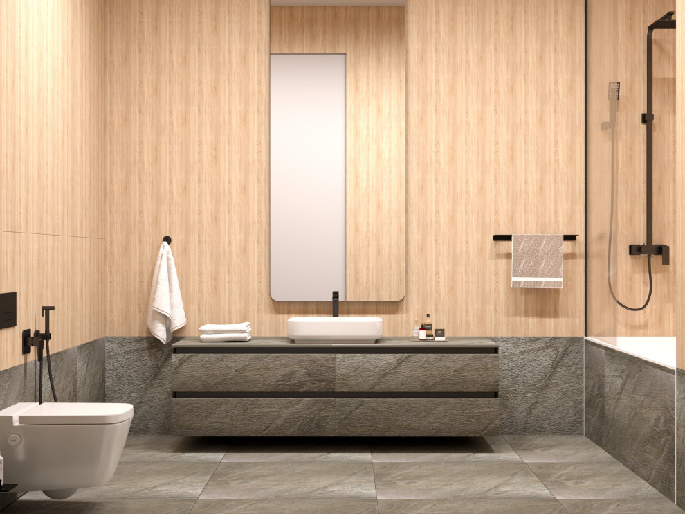 Современный интерьер двухуровневой квартиры