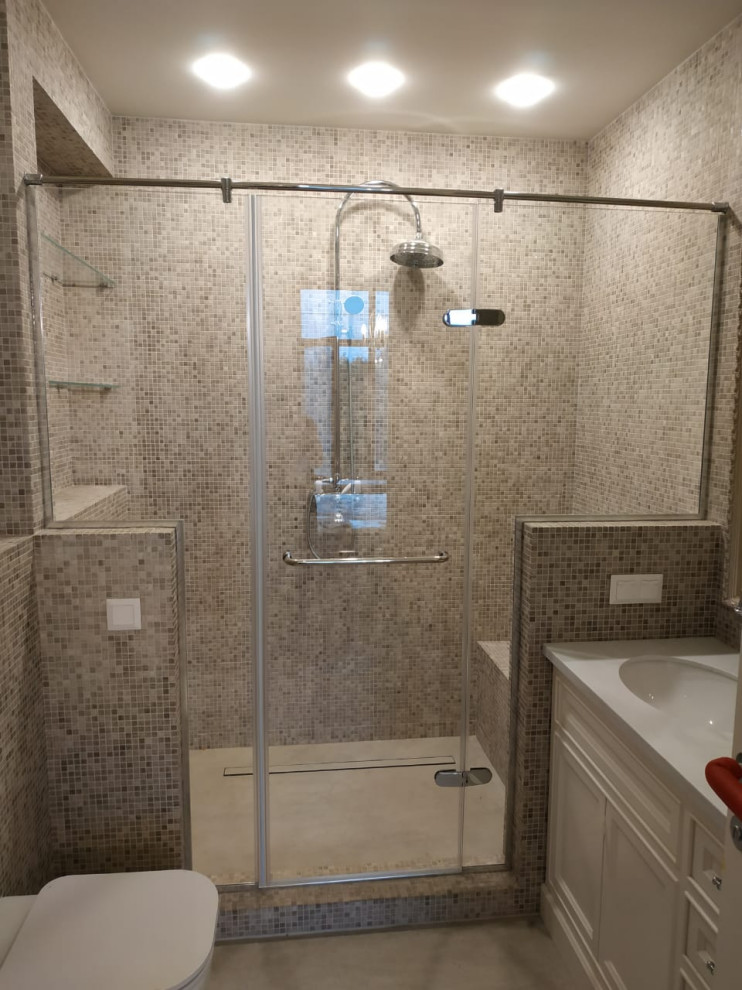 Стеклянная перегородка в душевую