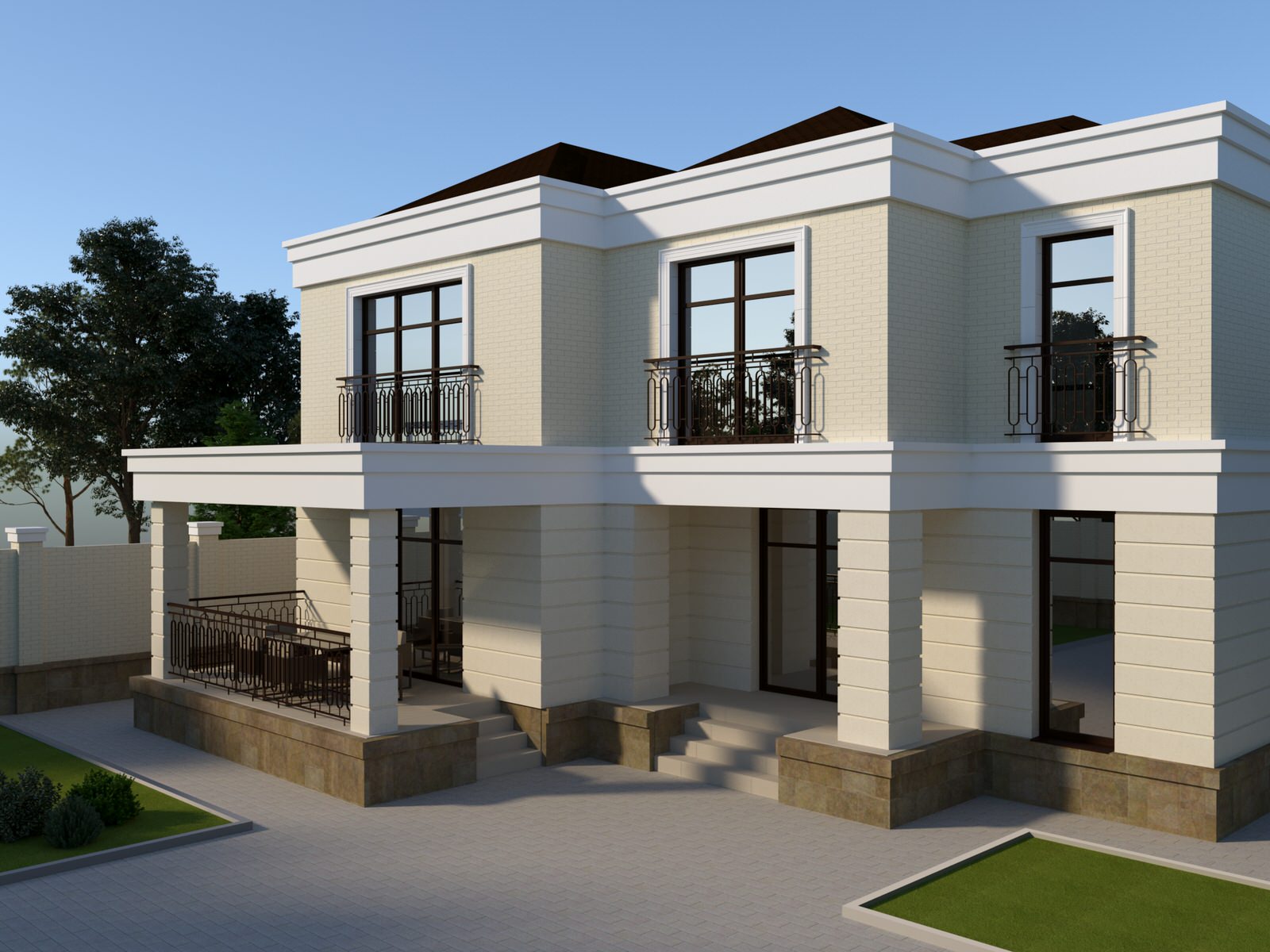 Индивидуальный жилой дом в стиле неоклассика