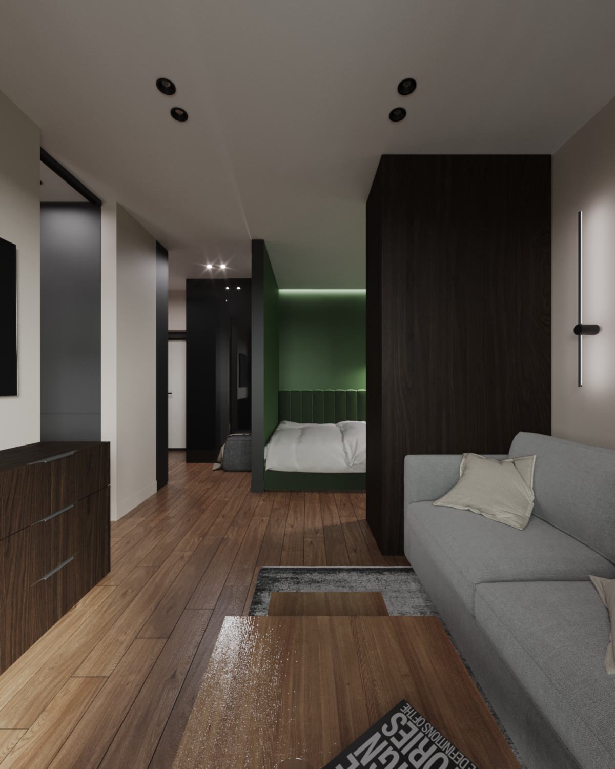 Однокомнатная квартира со сложной планировкой