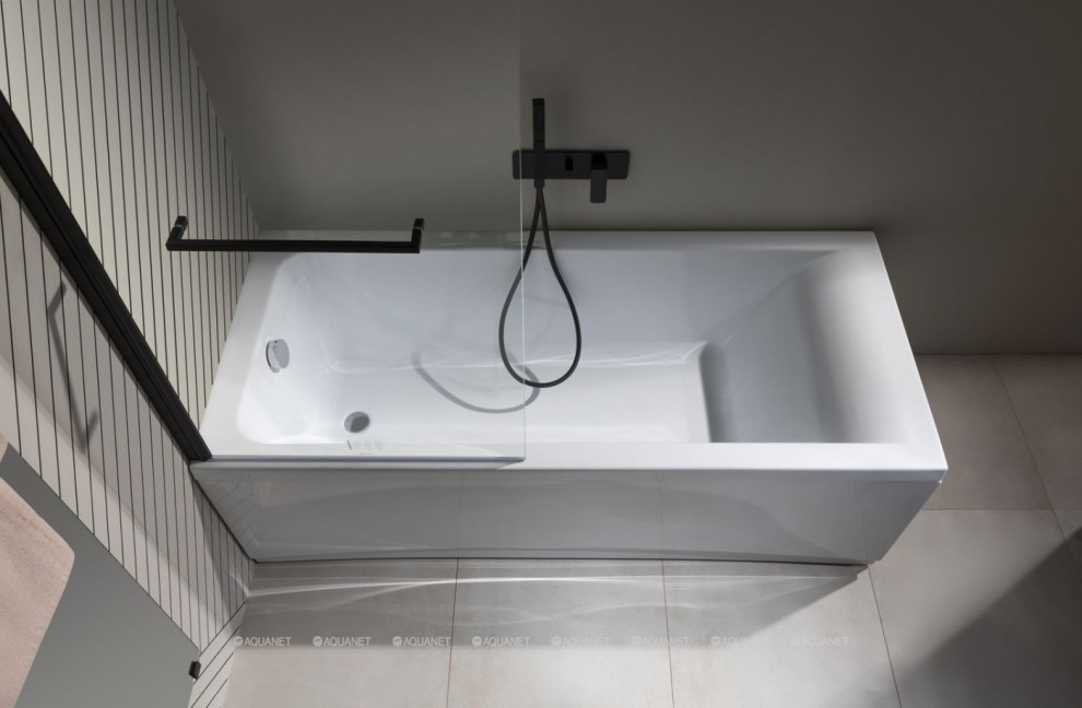 Обложка проекта: Выразительная и не скучная ванна в стиле минимализм