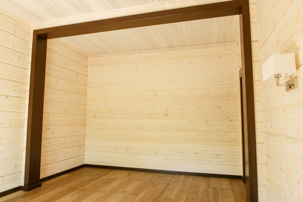 Интерьер дома из клееного бруса