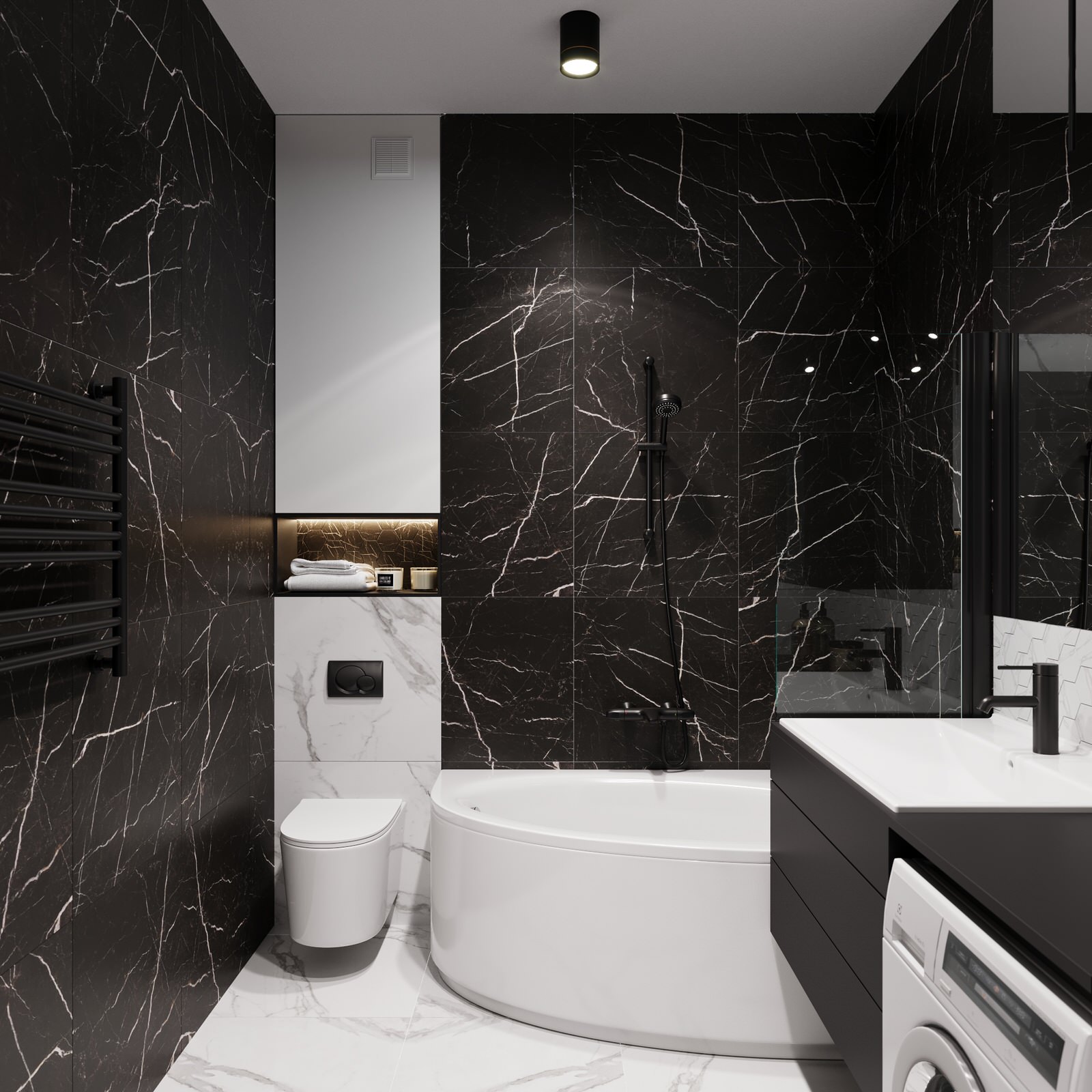 Квартира для холостяка с одной спальней и кухней-гостиной