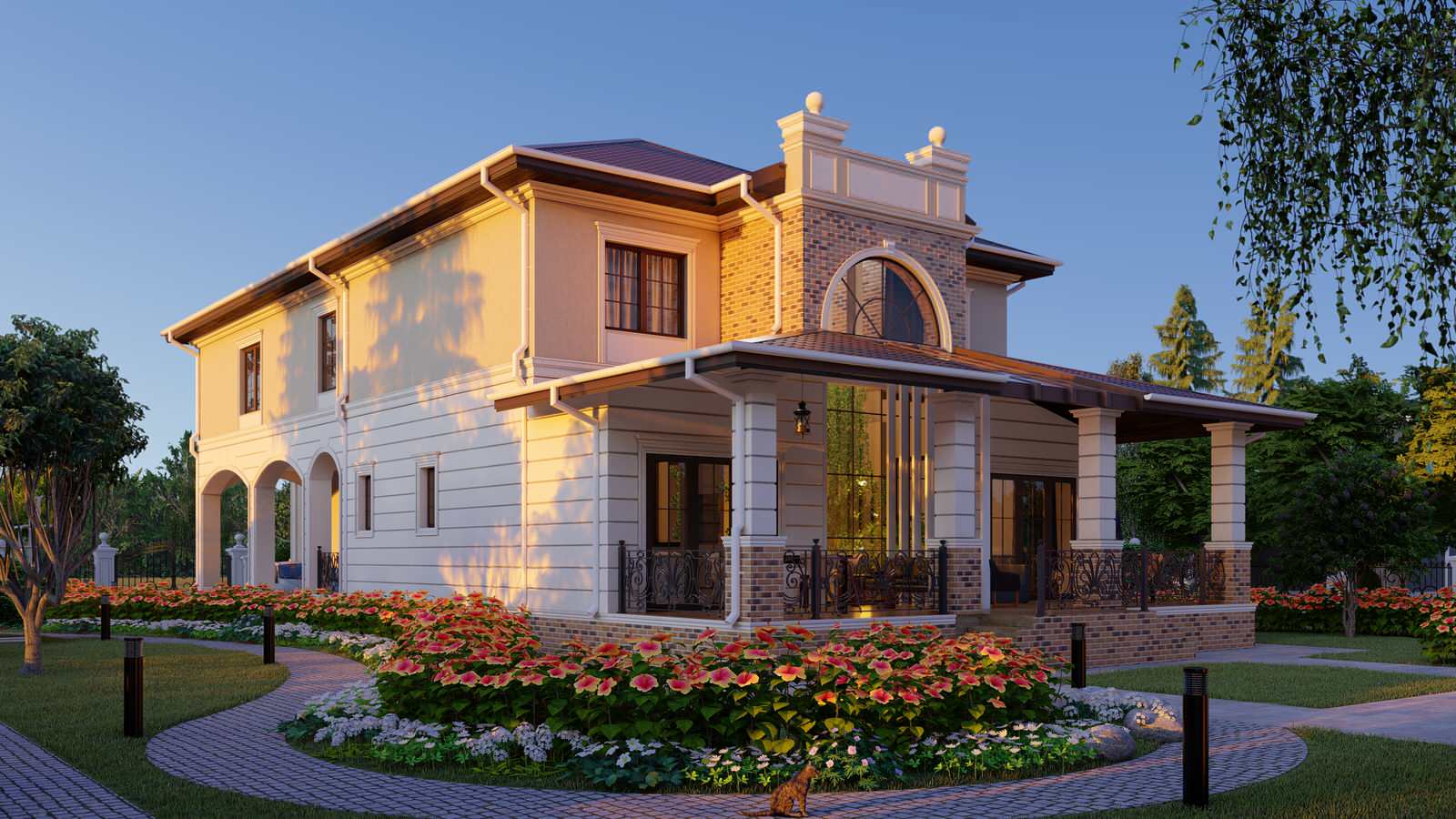 ДОМ-УСАДЬБА НА 2 СЕМЬИ + МАСТЕРСКАЯ (В1)