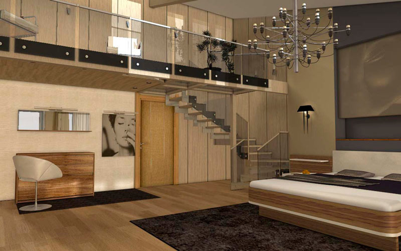 Обложка проекта: Квартира в два уровня