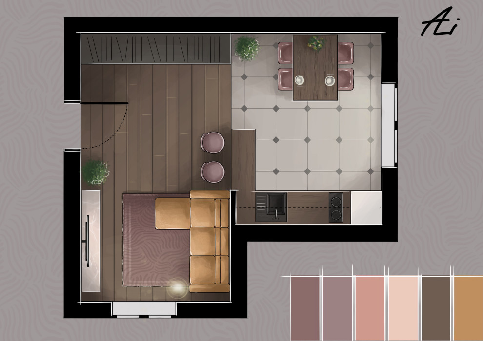 Скетч интерьера