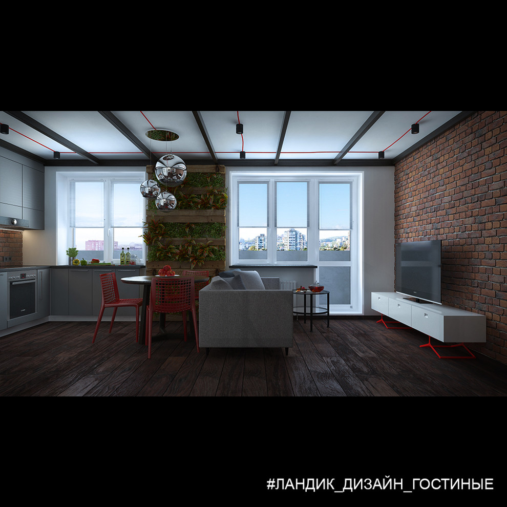 Стилизация лофта в небольшой студии