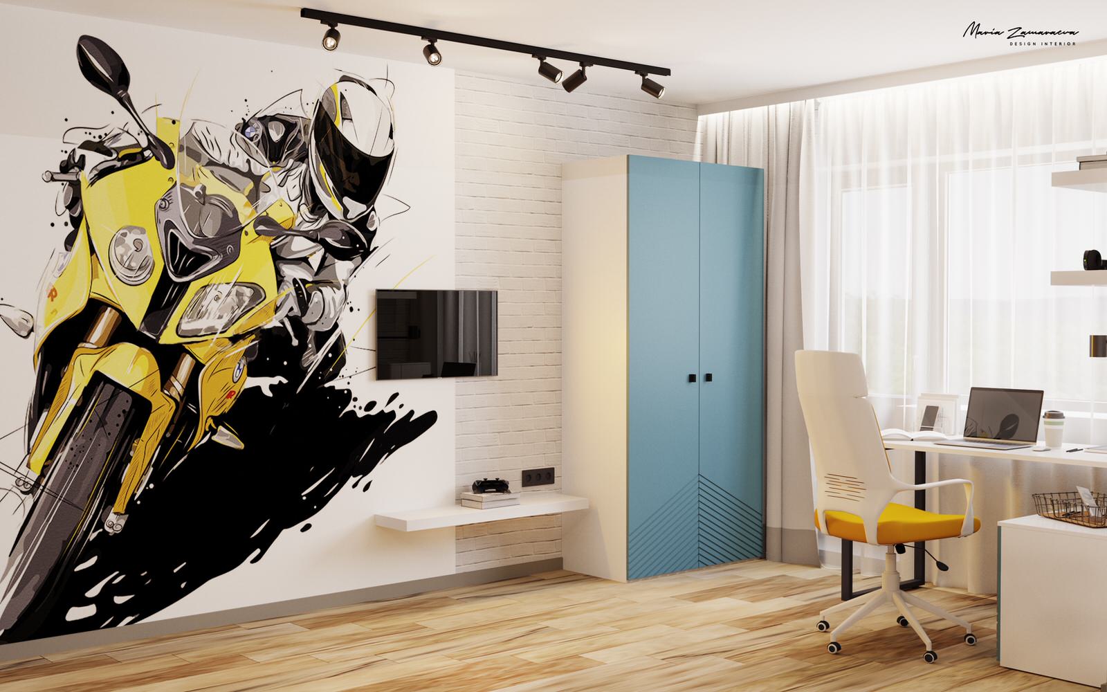 Комната для подростка в стиле "МОТО"