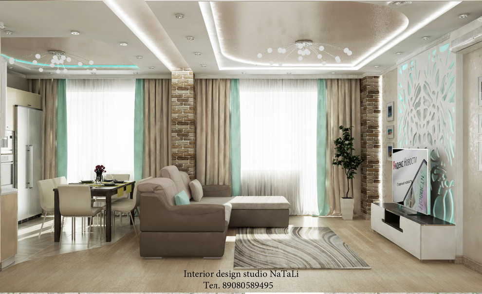 Дизайн интерьера квартиры в Ньютоне в современном стиле