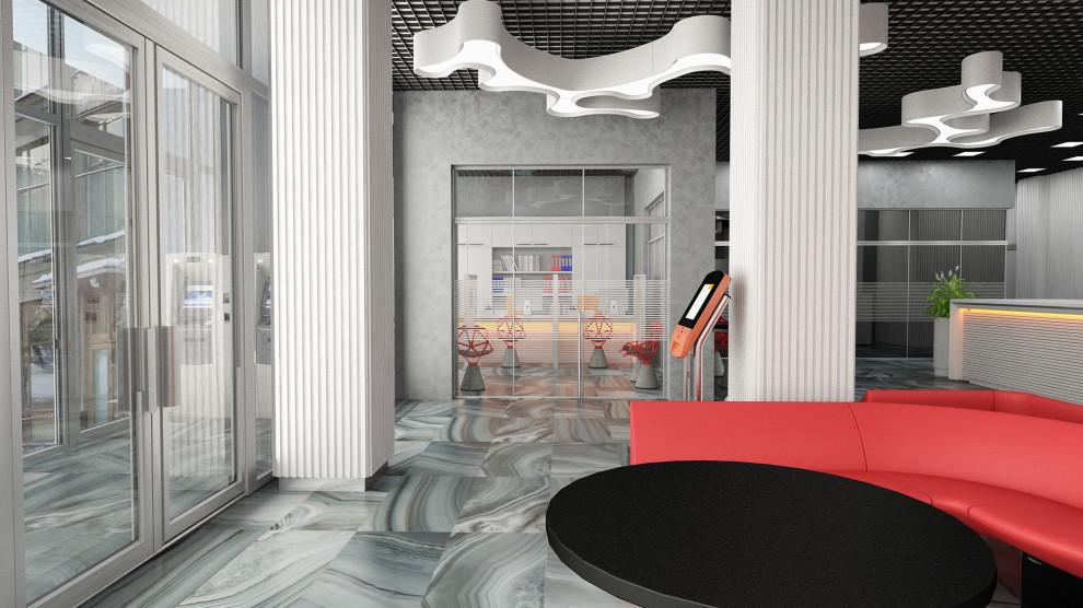 Интерьеры банка  "МИРАФ"