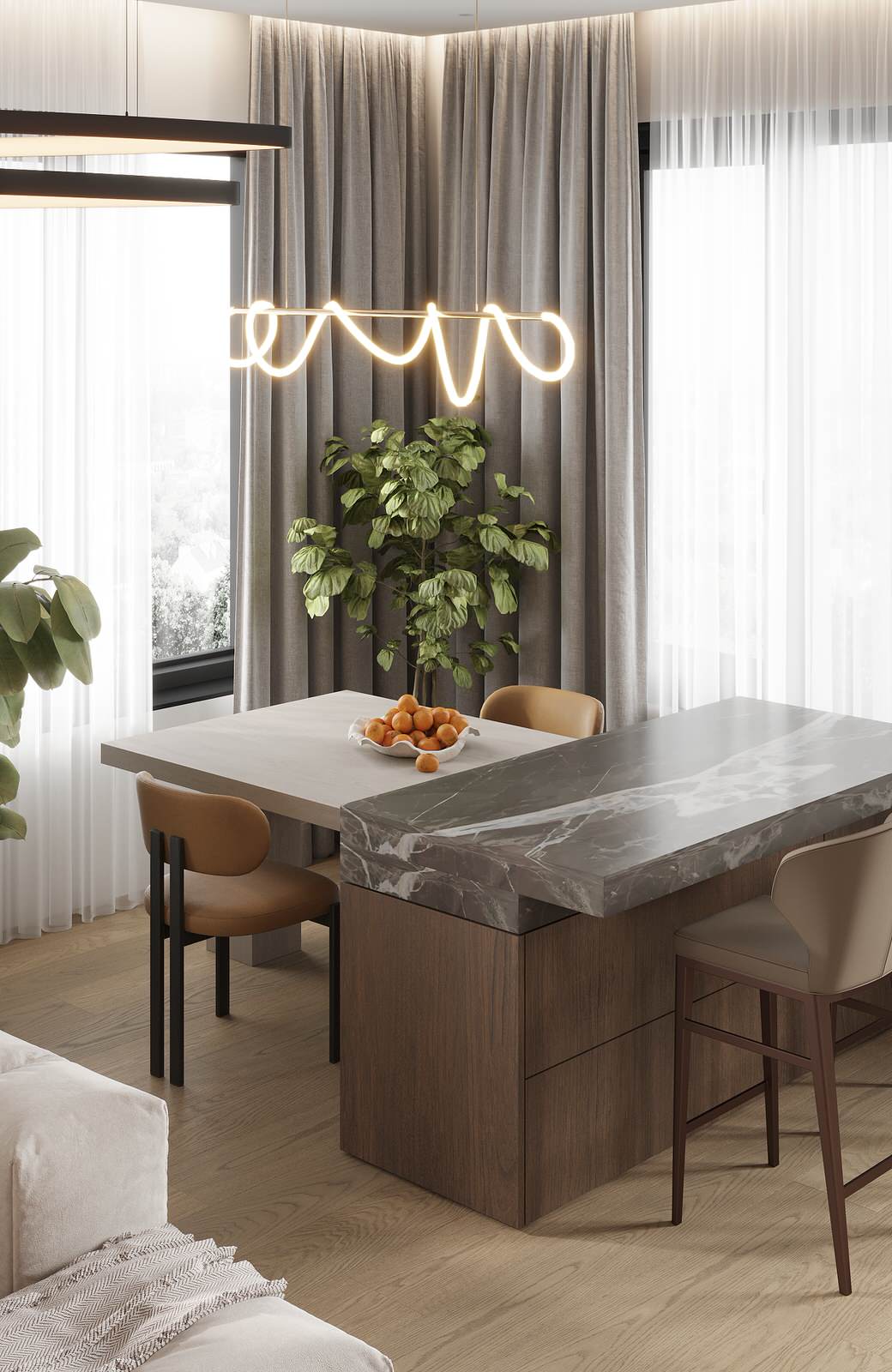 Трендовый интерьер в природных оттенках