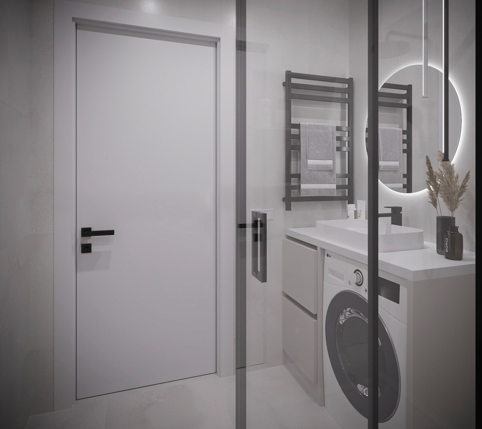 Дизайн интерьера санузла в частном доме.