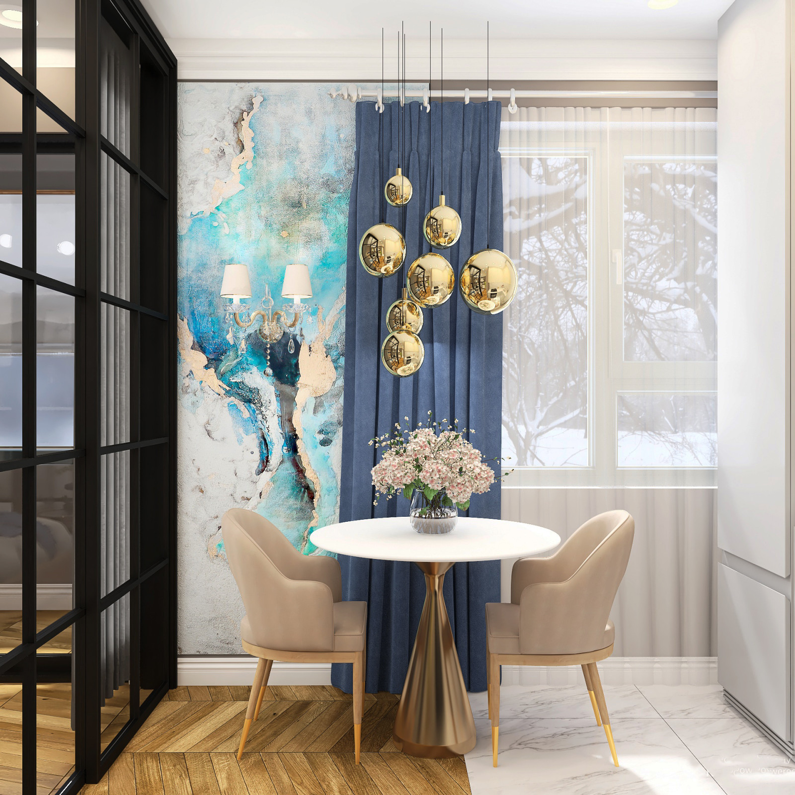 Студия в золотом