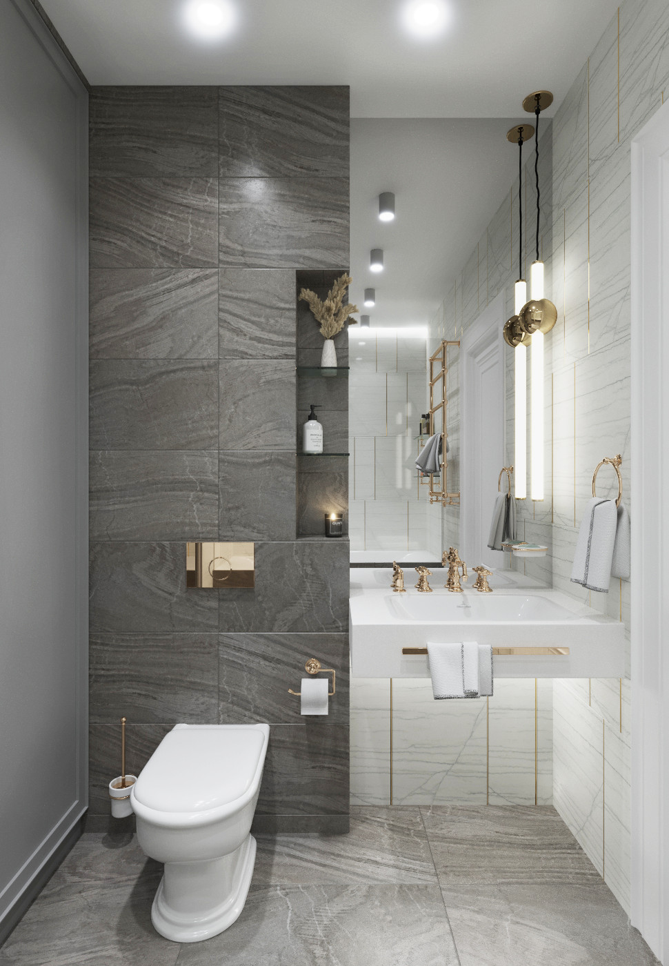 Дизайн-проект двухкомнатной квартиры в сдержанных тонах