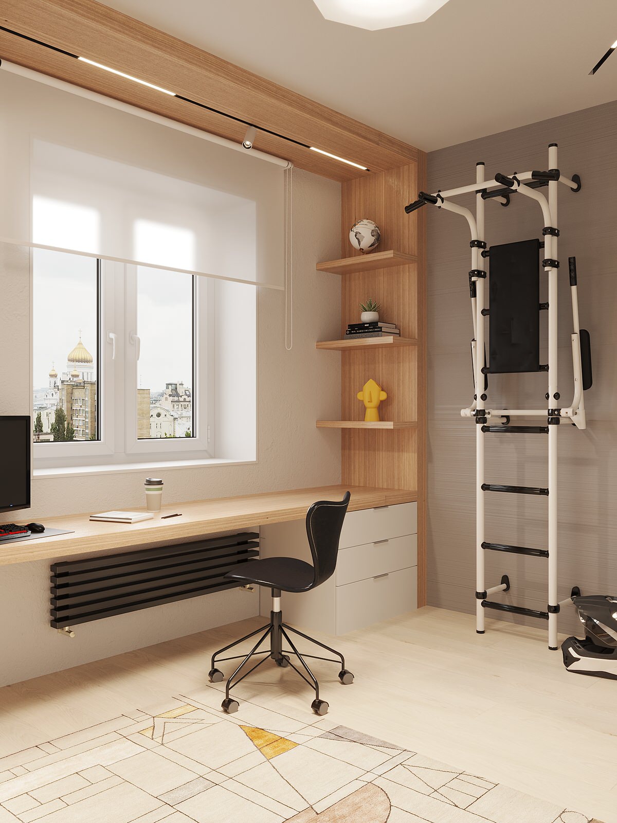 Детская в проекте трехкомнатной квартиры в Москве, м. Войковская