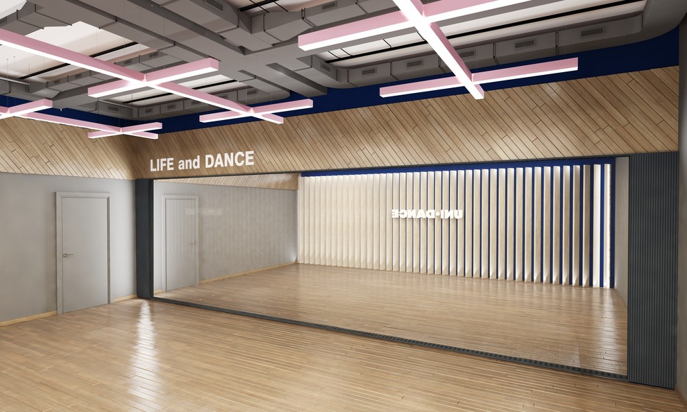 Обложка проекта: Танцевальный зал в фитнес-клубе UNI-GYM