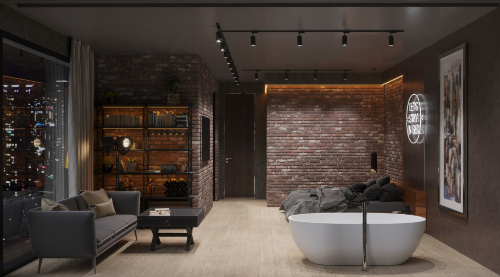 Обложка проекта: Спальная в брутальном стиле