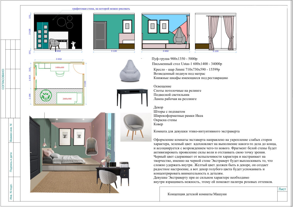 Деталировочный чертеж концепции