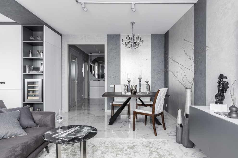 4-х комнатная квартира с черно-белой геометрией