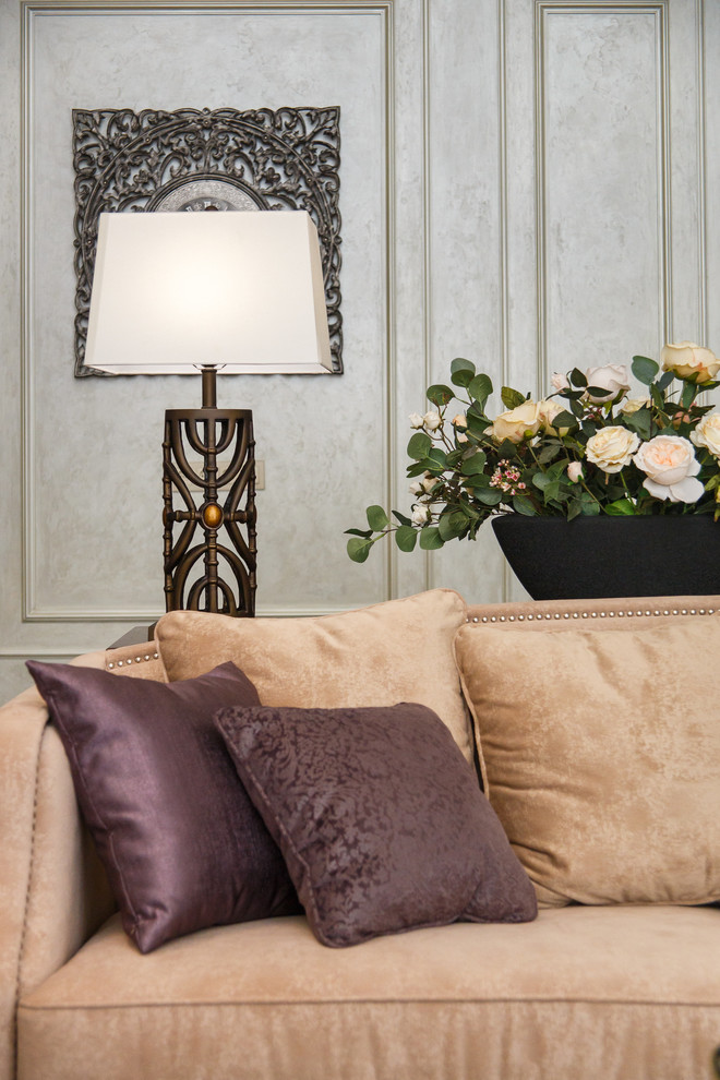 Интерьер загородного дома с двусветным пространством