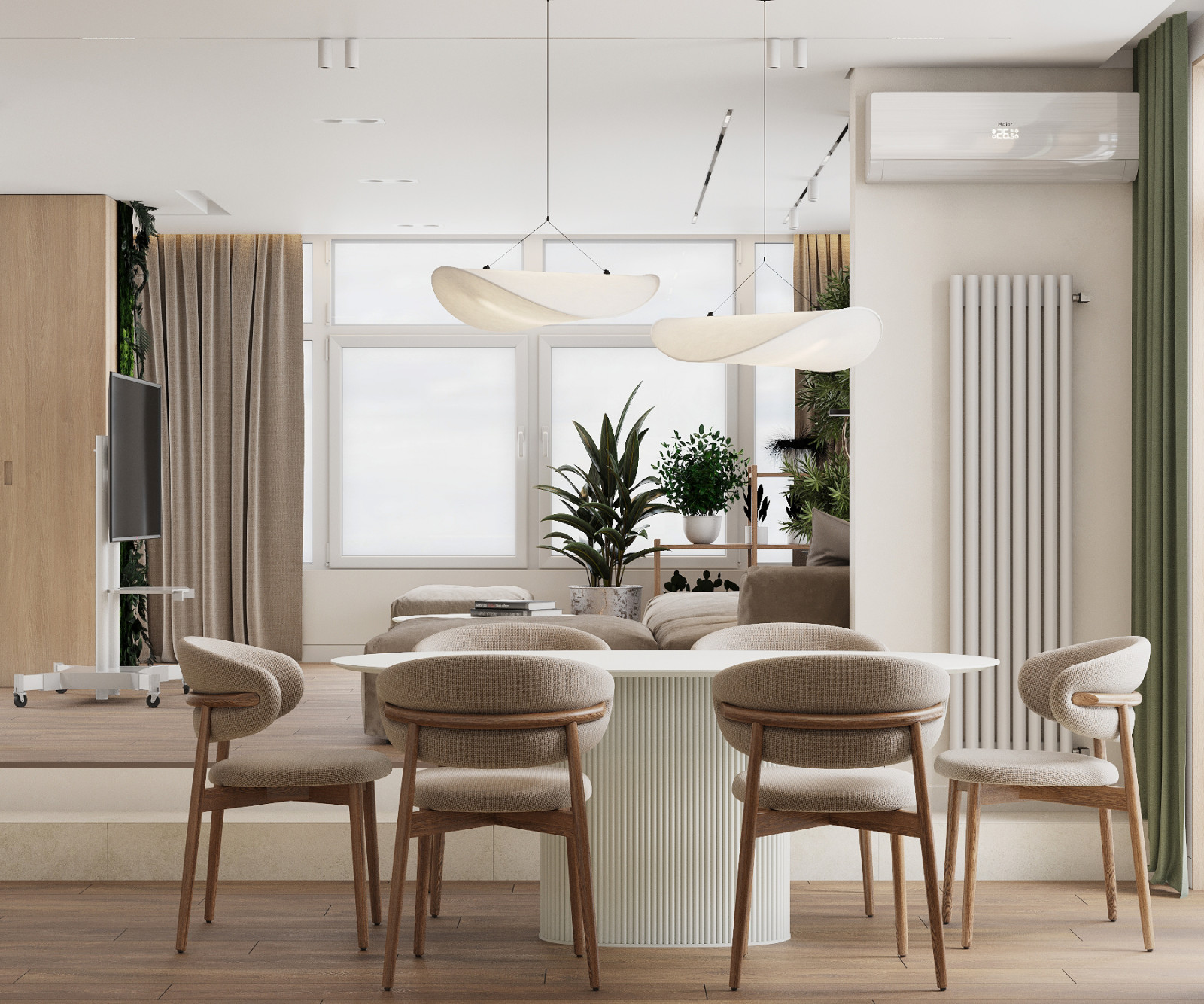 ЖК Жемчужина.Экостиль.Кухня-гостиная