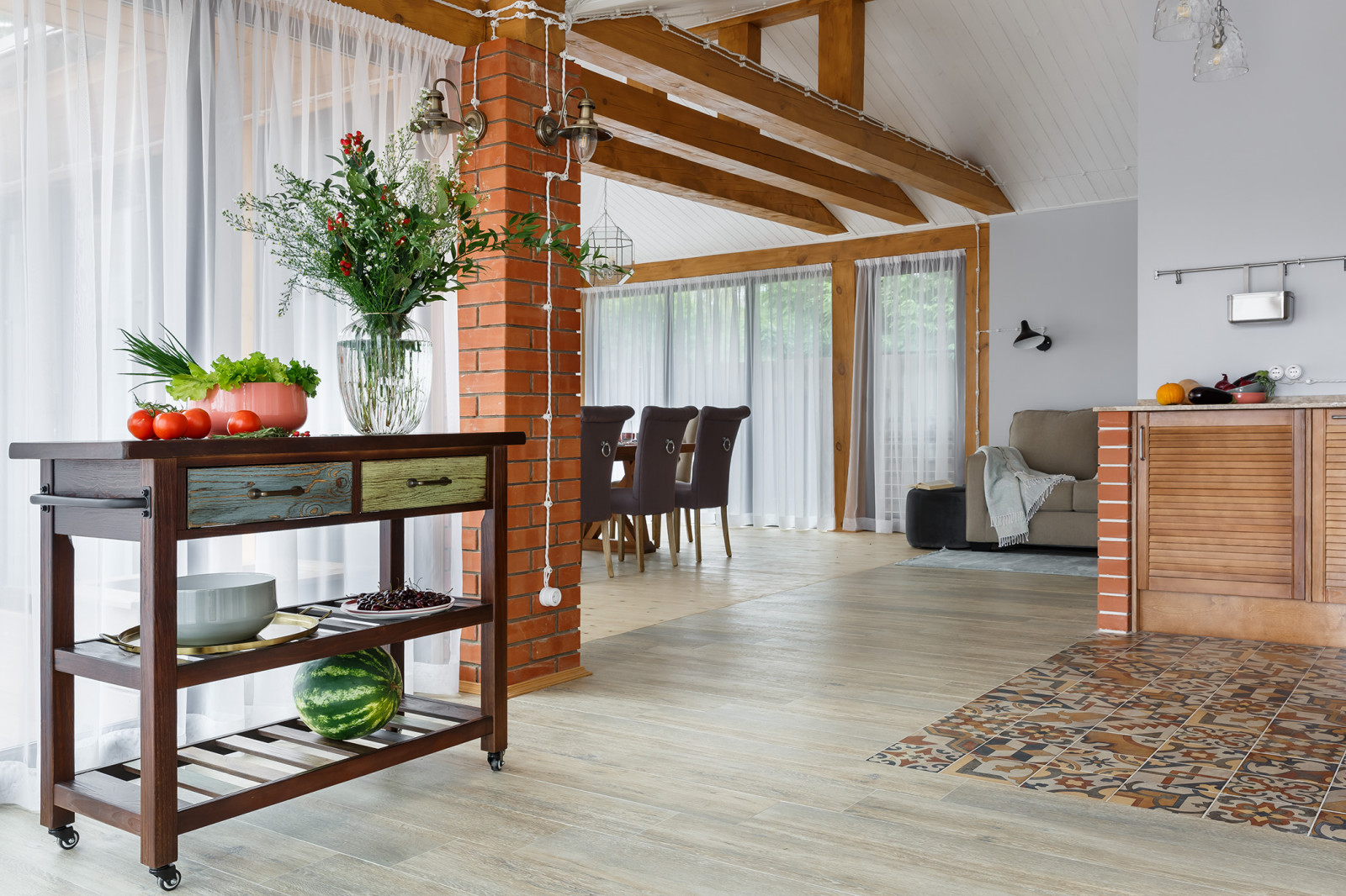 Летняя кухня с барбекю