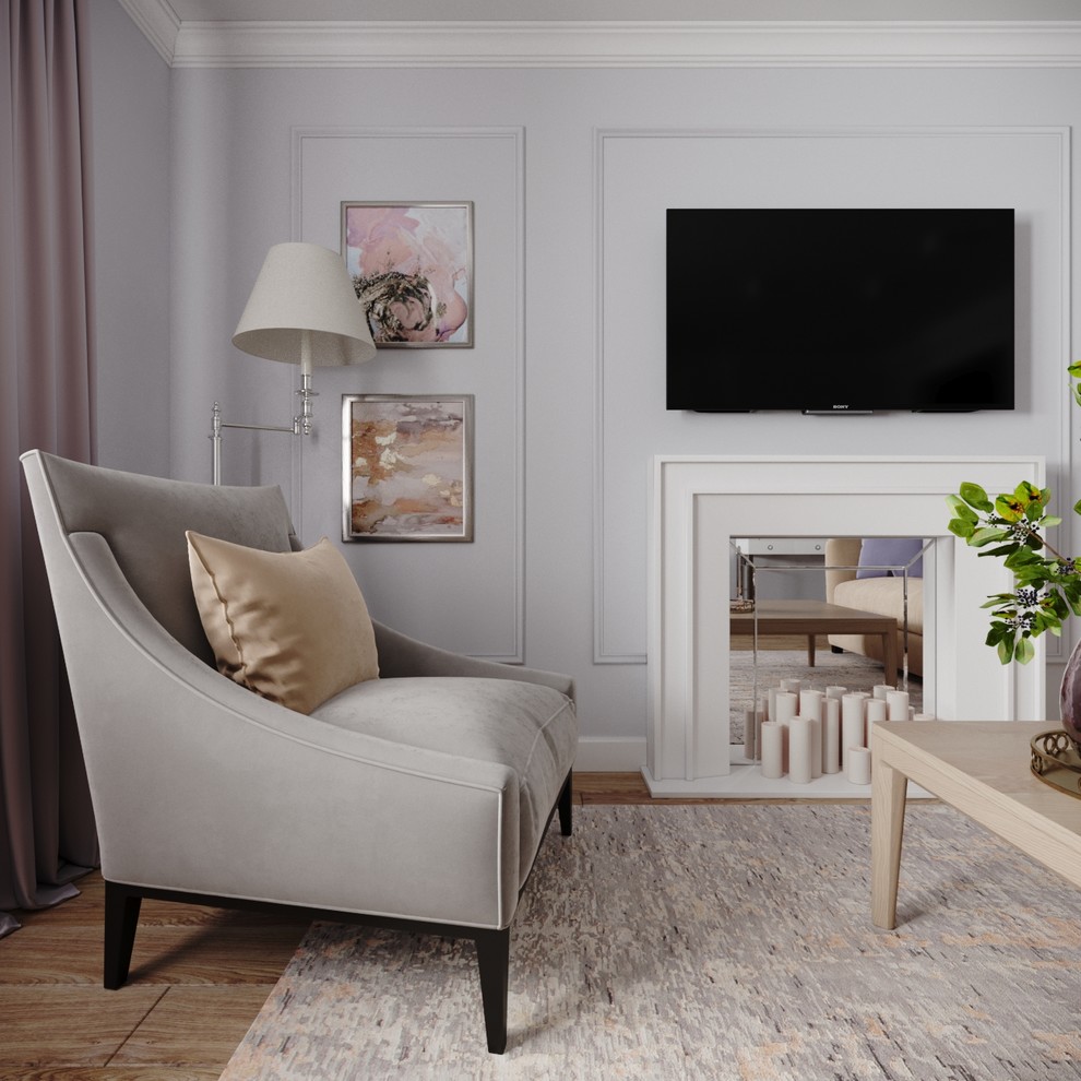 Воздушная гостиная в стиле городская классика